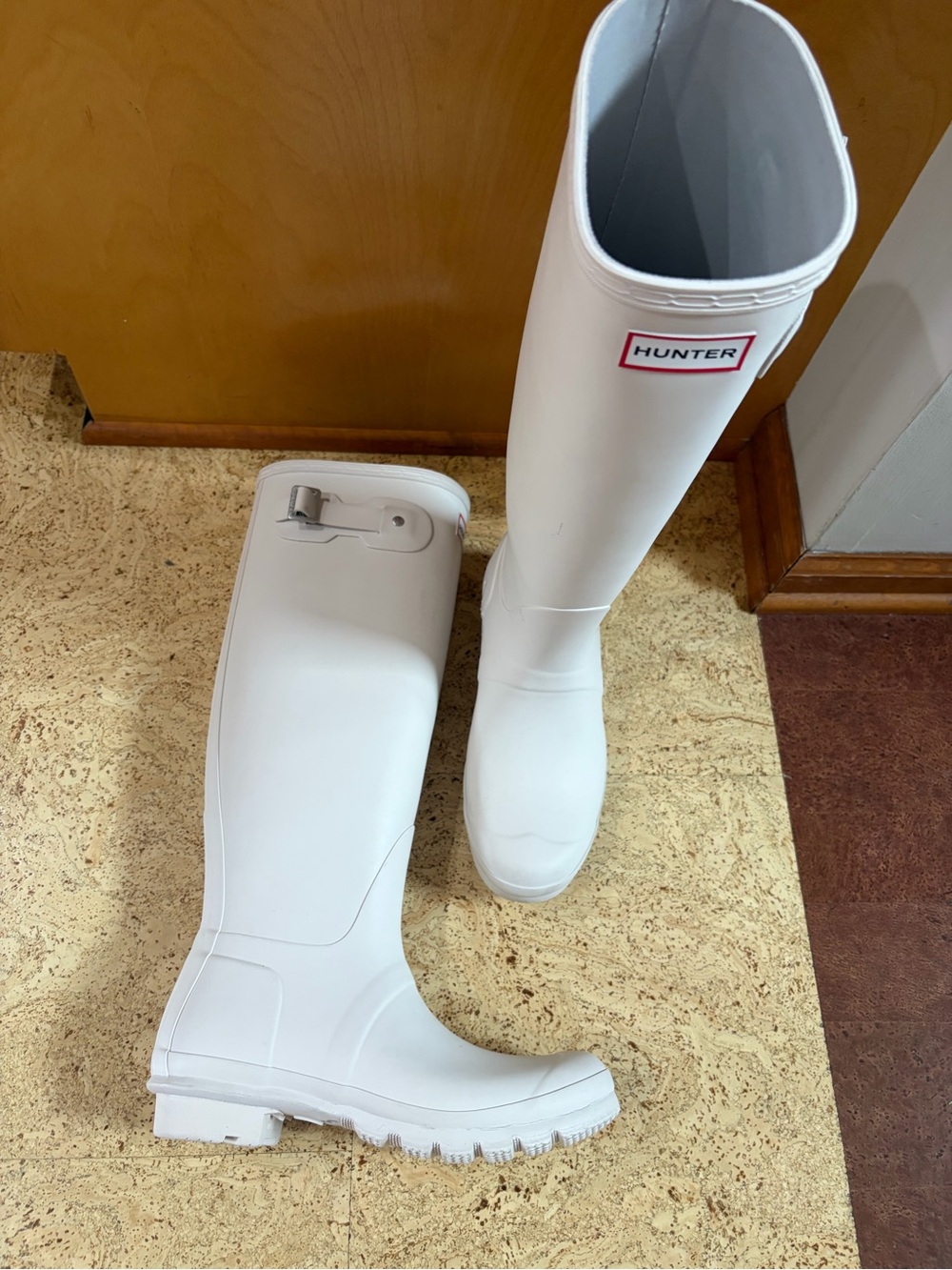 Hunter women’s  White Rain Boots - US 8 / EU 39